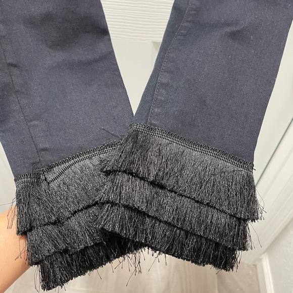 FRAME Denim Le High Skinny Triple Fringe-hem Jeans Size 24 - Picture 5 of 15